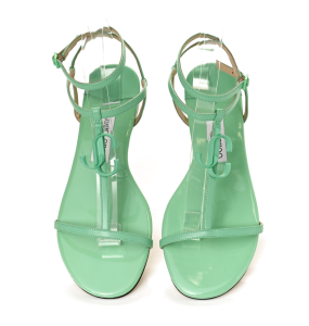 Jimmy Choo Alodie Flat - NPA- Miami/Frosted Mint - Size 39	