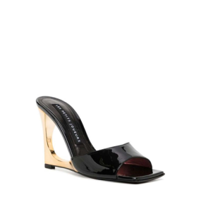 Les Petits Lola Mule Z.95 Vern.Nera+Zeppa Oro	