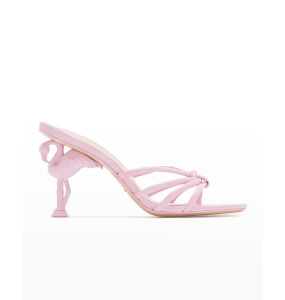 Sophia Webster Flo Flamingo Mid Mule Blossom Pink	