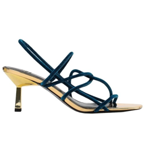 Kat Maconie Leather/Velvet Gold/Blue - Soco	