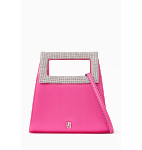Les Petite Shopping Square Raso Pink+Str. Cryst Bag	