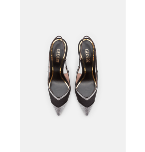 Gedebe Jay 100 Satin Black + Crystal Heel 	