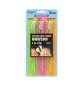 EBIN 24 HOUR EDGE TAMER BRUSH 2 IN 1 BRUSH & COMB (SWINE BRISTLE) REGULAR TYPE