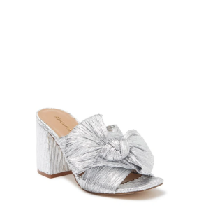 Abound Harper Bow Slide In Silver Metallic 	(Size 39)