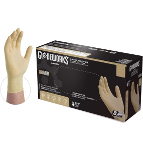 Gloveworks Industrial Latex Disposable Gloves Large Textured Powdered 100 Pk	