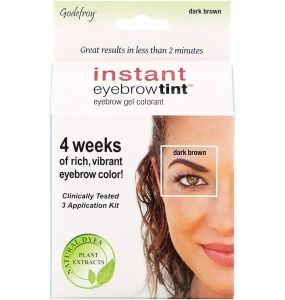 Godefroy Instant Eyebrow Tint Permanent Eyebrow Color - Dark Brown	