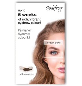 Godefroy Instant Eyebrow Tint Permanent Eyebrow Color - Meduim brown	