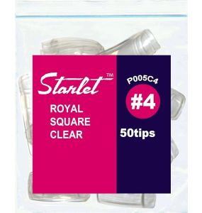 Starlet Royal Square Clear Nail Tips 	