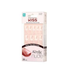 Kiss Salon Acrylic Nude French Nails Curve "C" 	