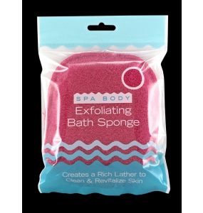 Spa Body Oval Massage Sponge W/Strap 	