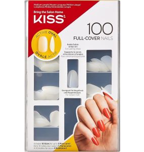 KISS Full-Cover Nails Active Oval "C" 100 tips	