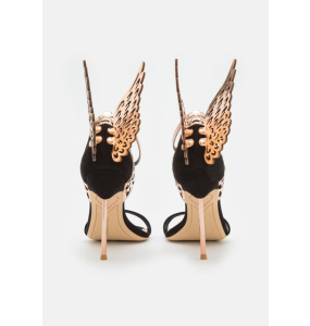Sophia Webster Evangeline Sandal Black Rose Gold	