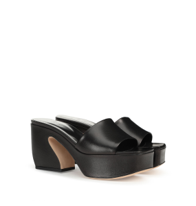 Sergio Rossi Nappa Soft-Nero Cuoio/Ricoperto	