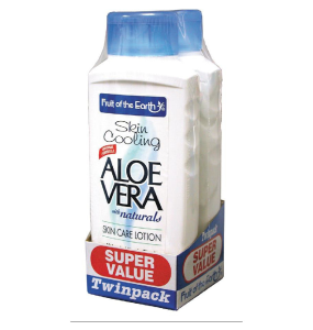 Fruit of the Earth Super Value Lotion Aloe Vera Skin Cooling 2 pcs- 11 Oz