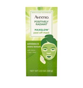 Aveeno Positively Radiant MaxGlow Peel Off Exfoliating Face Mask - 2 Oz
