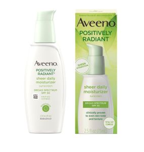 Aveeno Positively Radiant Sheer Daily Moisturizer, SPF 30 -2.5 Oz