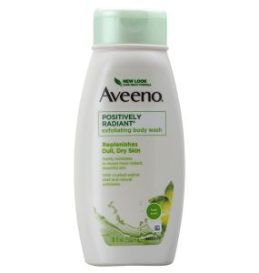 Aveeno Positively Radiant Exfoliating Body Wash - 18 Oz