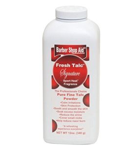 Barber Shop Aid Fresh Talc Signature Pure Fine Talc Powder -12 Oz