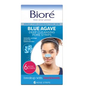 Biore Blue Agave Deep Cleansing Blackhead-Removing Pore Strips - 6 CT