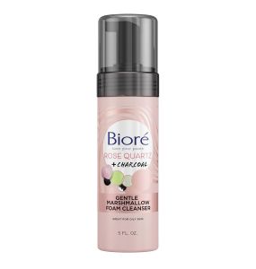 Biore Rose Quartz & Charcoal Gentle Marshmallow Foam Cleanser - 5 Oz
