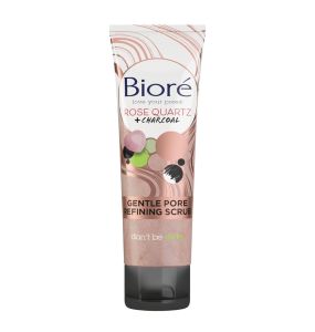 Biore Rose Quartz + Charcoal Gentle Pore Refining Facial Scrub - 4 Oz