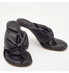 Jacquemus Puffy Thong Black Mule 80MM Heel	