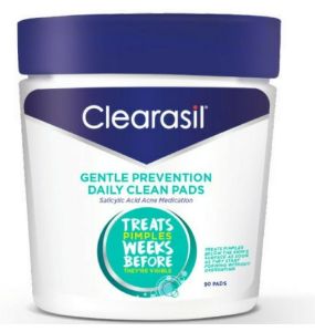 Clearasil Gentle Prevention Daily Clean Pads with Salicylic Acid Acne Medication, 90 CT
