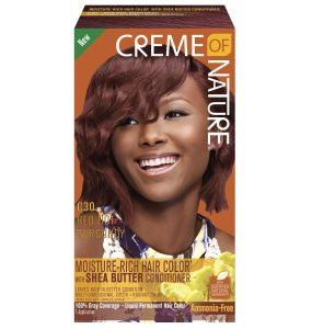 Creme of Nature Moisture Rich Hair Color Kit, C30 Red Hot Burgundy, 1 Application