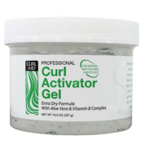Curl Aid Curl Activator Gel for Natural & Textured Hair Styles with Aloe Vera and Vitamin B Complex - 32 Oz