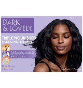Softsheen-Carson Dark and Lovely Triple Nourished Silkening Hair Relaxer, Regular Strength