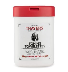 Thayers Rose Petal Witch Hazel Toning Towelettes 25 Wipes
