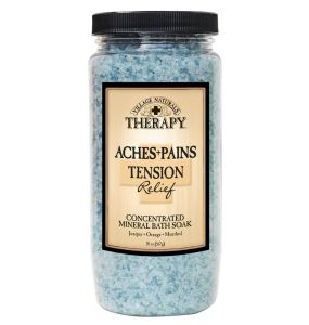 Village Naturals Therapy Aches & Pains Tension Relief Mineral Bath Soak Epsom Salt Menthol - Juniper - 20 Oz