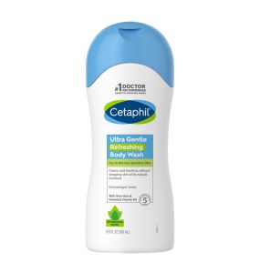 Cetaphil Ultra Gentle Body Wash, Refreshing Scent - 16.9 Oz