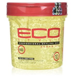  Eco Style UV Protection Shine Enhancing Jar Hair Styling Gel with Argan Oil  - 16 Oz