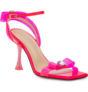 Mach & Mach French Bow Crystal Silk Sandal 95mm	