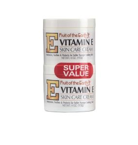 Fruit of the Earth Vitamin E Skin Care Cream Super Value, 2Packs - 4 Oz Each