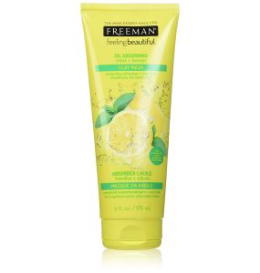 Freeman Oil Absorbing Mint & Lemon Clay Facial Mask Tube - 6 Oz