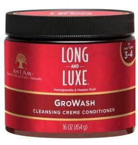 As I Am Long & Luxe GroWash Cleansing Crème Conditioner - 16 Oz