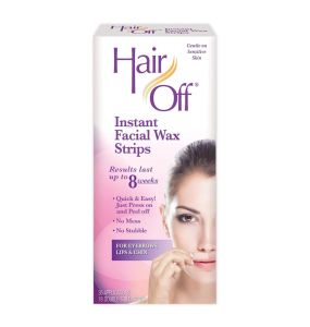 Hair Off Instant Facial Wax Strips, 18 CT