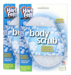  HartFelt Body Scrub Oval Exfoliating Skin Care Sponge Pad 	