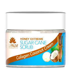La Palm Honey Extreme Sugar Cane Scrub Collagen Coconut Cream - 12 Oz