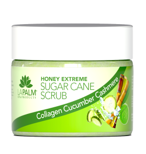 La Palm Honey Extreme Sugar Cane Scrub Collagen Cucumber Cashmere - 12 Oz