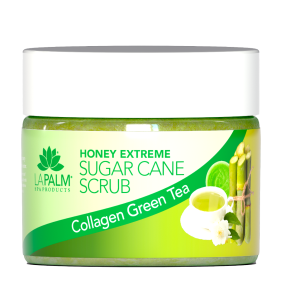 La Palm Honey Extreme Sugar Cane Scrub Collagen Green Tea	- 12 Oz