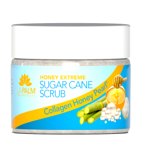 La Palm Hot Oil Collagen Sugar Scrub Honey Pearl - 12 Oz