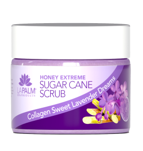 La Palm Honey Extreme Sugar Cane Scrub Collagen Sweet Lavender Dreams - 12 Oz