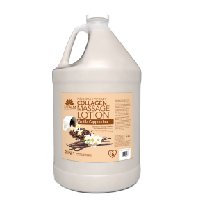 La Palm Healing Therapy Collagen Massage Lotion Vanilla Cappuccino - 1 Gallon 	