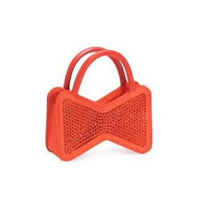 Mach & Mach Mini Bow Crystal Satin Bag 	