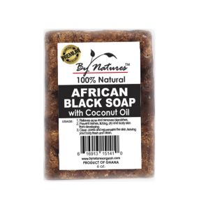 By Natures African Black Soap With Coconut Oil - 3.5 Oz