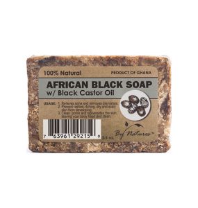 By Nature's African Black Soap With Black Castor Oil - 3.5 Oz