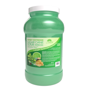 La Palm Honey Extreme Sugar Cane Scrub, Collagen Spear Mint Eucalyptus - 1 Gall	